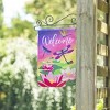 Welcome Dragonfly with Lily Pads Garden Lustre Flag - 3 of 3