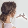 Unique Bargains Simple Solid Bow Ribbon Hair Elastic Band 1 Pc - 2 of 4