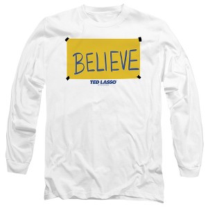 Men’s Ted Lasso Ted Lasso Believe Sign Long Sleeve T-Shirt - 1 of 4