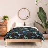 Deny Designs 3pc Full Lathe and Quill Dinosaurs in Space Comforter and Sham Set Blue - 3 of 4