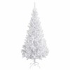 Aghana Digitals 70.9in Pre-Lit White PVC Christmas Tree with 620 Branches, LED Lights, Flame - 2 of 4