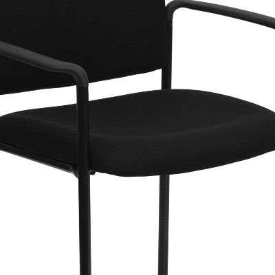 ErgoStack Black Fabric & Powder Coated Steel Reception Chair