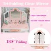 2-in-1 Princess Vanity Set,Princess Makeup Table with Mirror - 3 of 4