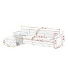 DYHOME Modular Sectional Sofa L Shaped Couch, 4 Seat Sofa Set with Ottoman and Pillows, Chenille Fabric - 3 of 4