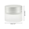Unique Bargains Elegant Frosted Cream Glass Bottle for Bathroom 1 Pc - 4 of 4