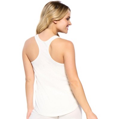 Felina Women's Organic Cotton Stretch Racerback Tank (cloud, Medium) : Target
