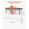 VEVOR Coffee Bar Cabinet, 47.3 x 15.7 x 32.7 in Farmhouse Coffee Bar Cabinet with 4-Tier Storage, Coffee Bar Table with Barn Doors, White - 4 of 4