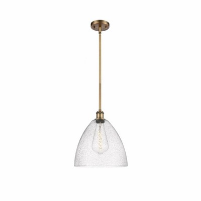Bristol Glass - 1 Light Mini Pendant In Industrial Style-12.75 Inches Tall and 12 Inches Wide