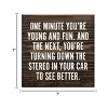 Slickblue Funny Aging Quote Wall Sign – “Turn Down Stereo to See” – Rustic 7x7 Wood Decor, Color Options - 3 of 3