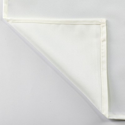 Beige Fabric Shower Curtain with Mesh Pockets, 72" x 72"