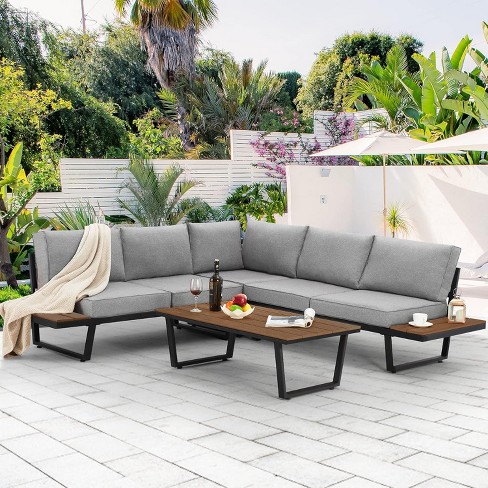 Erommy 4 Pieces Outdoor Sectional Sofa Set With Coffee Table : Target