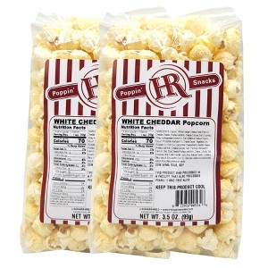 HR Poppin' Snacks 3.5 oz White Cheddar Popcorn - Pack of 2 - 1 of 4