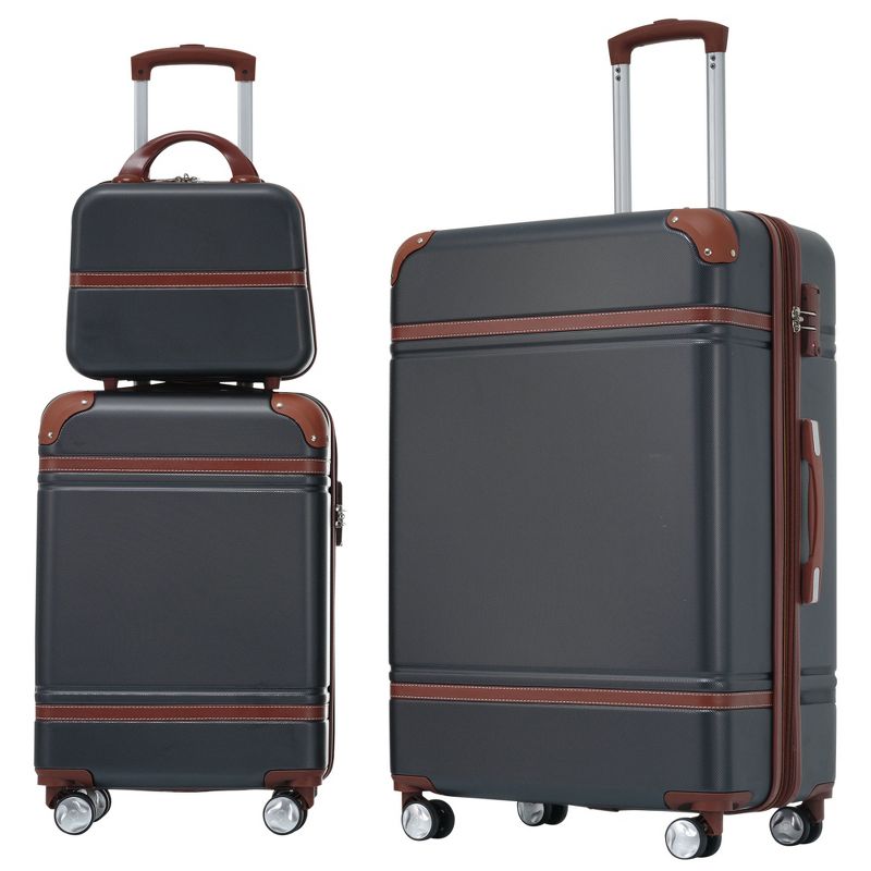 20"/24"/28" Hardshell Luggage, Lightweight Spinner Suitcase with TSA Lock, with/without Cosmetic Case 4M -ModernLuxe, 1 of 14