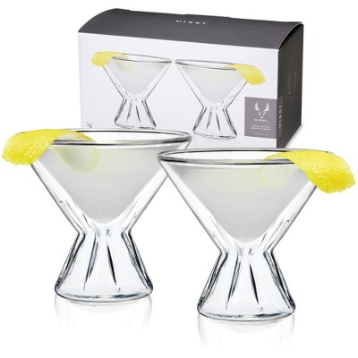 Double-Walled Martini Glasses Set of 2 (6.5 oz) - Stemless Martini,  Cocktail, Bar, Cosmopolitan Glas…See more Double-Walled Martini Glasses Set  of 2