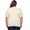 Plus Cowl Neck Short Sleeve Top - 24seven Comfort Apparel™ - 3 of 4