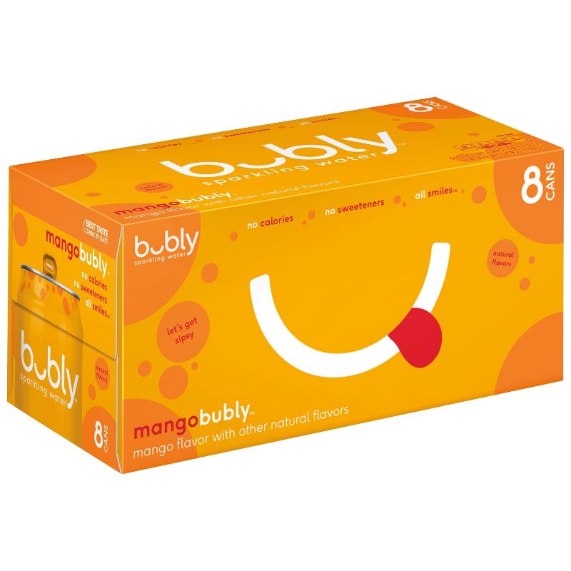 bubly Mango Sparkling Water - 8pk/12 fl oz Cans, 3 of 10