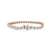 Silver 1.0 Cttw Miracle Set Diamond Heart-Link Tennis Bracelet - 2 of 4
