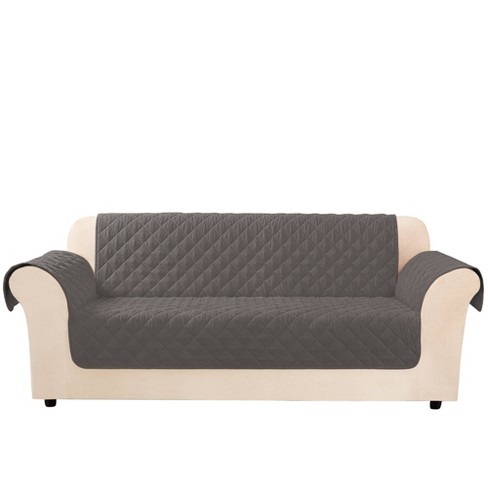 Microfiber Non-slip Sofa Furniture Protector Gray - Sure Fit : Target