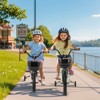 Costway 12"/14"/16"/18" Kid’s Bike with Training Wheels Adjustable Handlebar & Seat Handbrake Green/Pink - 2 of 4