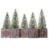JOY Wood Blocks with LED Christmas Decor - Haute Décor: Indoor MDF Bristle Tree Scene, Timer Function - 3 of 3