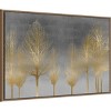 33"x23" Gold Forest on Gray by Kate Bennett: Amanti Art Canvas, Botanical Landscape - 2 of 4