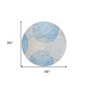 Ivory Blue And Taupe Polka Dot Washable Indoor Outdoor Area Rug - 3 of 4