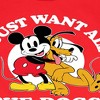 Boys' - Disney - Mickey Pluto Just Want All Dogs Long Sleeve Graphic T-Shirt - 2 of 4
