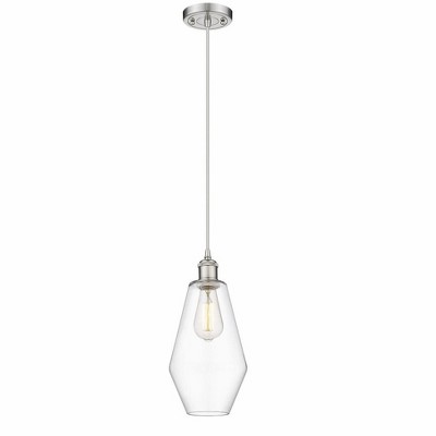 Cindyrella - 1 Light Cord Hung Mini Pendant In Industrial Style-14.5 Inches Tall and 7 Inches Wide