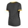 MLB Pittsburgh Pirates Women's Heather Bi-Blend Ringer T-Shirt - 4 of 4