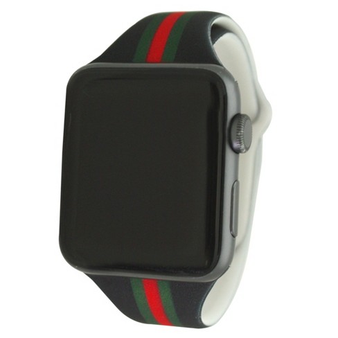 Olivia Pratt Printed Elastic Strap Apple Watch Band - Black Green Stripe,  Tan Leopard, 38mm : Target