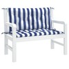 vidaXL Garden Bench Cushions 2pcs Blue&White Stripe 39.4 in.x19.7 in.x2.8 in. Fabric - image 3 of 4