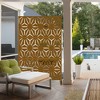 Lirago Metal Outdoor Privacy Screen Freestanding Patio Decorative Screens 72"x47" Brown - 2 of 4
