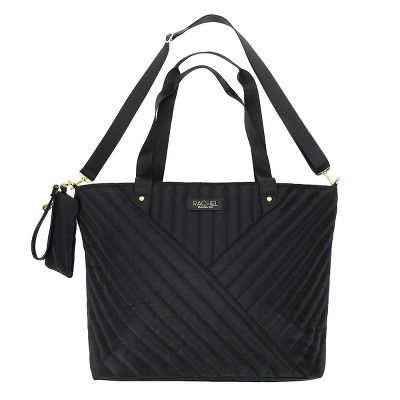 Rachel Rachel Roy Black Quilted Fabric 21 Weekender Tote