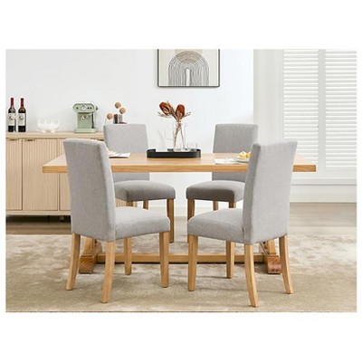 COZONY Parsons Dining Chairs Set of 4, Upholstered Fabric Side Chairs with Wood Legs for Dining Room Kitchen Seating