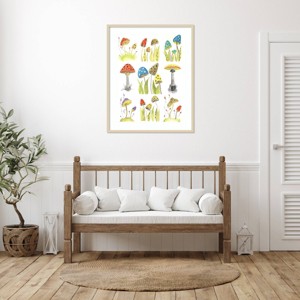 Amanti Art Mushroom Haven Grid by Gayle Martin Legner Wood Framed Wall Art Print - 1 of 4