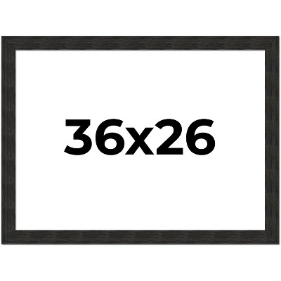 PosterPalooza | Contemporary Black Picture Frame - UV Acrylic, Backing Board, Hanging Hardware Included