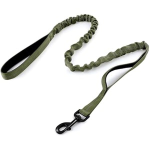 rabbitgoo Tactical Bungee Dog Leash with Shock Absorption, Padded Control Handles for Medium Large Dogs, 5.2FT, Green - 1 of 1