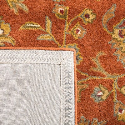 Handmade Red Wool Tufted Rectangular Area Rug 2' x 3'