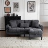VYNXARIA 3 Seat L Shaped chenille Sofa with Removable and Storage Ottoman,Side Storage - 3 of 4