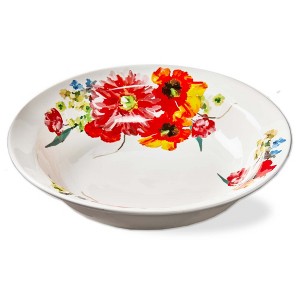 tag Blooming Flowers Spring Floral Serving Bowl Ceramic Dishwasher Safe 14.25 in - 1 of 2