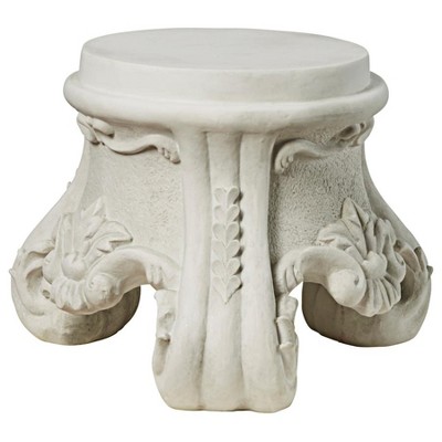 Rococo-Inspired Faux Stone Finish Sculptural Pedestal