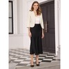 INSPIRE CHIC Women's Work Crop Open Front Collarless 3/4 Sleeve Peplum Blazer - 3 of 4