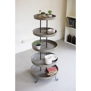 51.58 Inch Round Metal Display Five-Tier Galvanized Tower by Kalalou - 1 of 3
