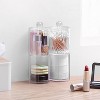 Transparent Round Plastic Cosmetic Box Cotton Pads Storage Box - 4 of 4
