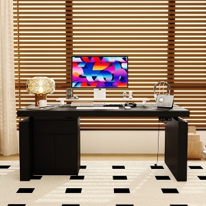 FUFU&GAGA Adjustable Height Desk Ergonomic Stand-up Desk - 1 of 4