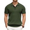 COOFANDY Men's Knit Polo Shirts Short Sleeve Ribbed Knitted Shirt Summer Lightweight Casual Golf Shirts - 4 of 4