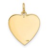 Black Bow Jewelry 14k Yellow Gold 16mm American Flag Heart Charm - 3 of 4