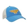 Wonder Woman Logo Women’s Blue Washed Distressed Cut Fabric Unstructured Baseball Cap - 3 of 4