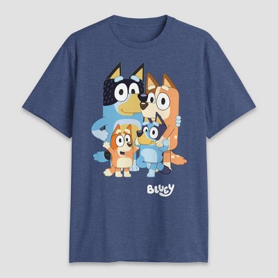 Men's Bluey Short Sleeve Graphic T-shirt - Blue Denim M : Target