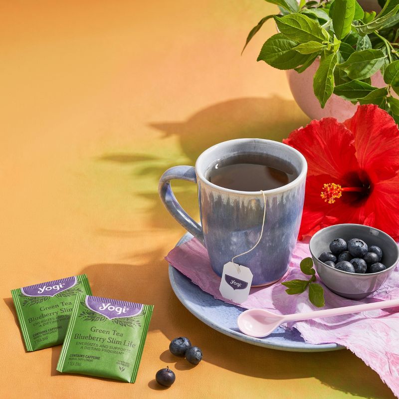 Yogi Tea - Green Tea Blueberry Slim Life Tea - 16ct, 4 of 8
